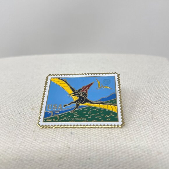 Pteranodon USPS Stamp Pin Dinosaur Collectible Lapel Pinback Winco International - Picture 3 of 7